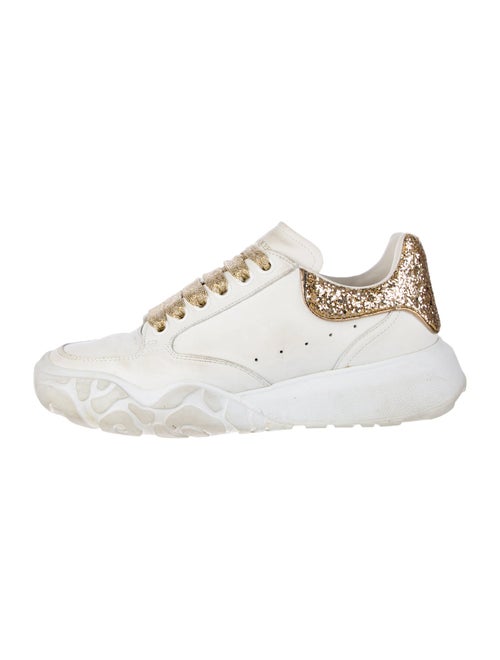 Alexander McQueen Leather Colorblock Pattern Sneakers