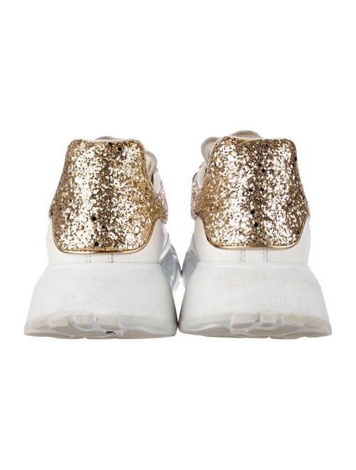 Alexander McQueen Leather Colorblock Pattern Sneakers