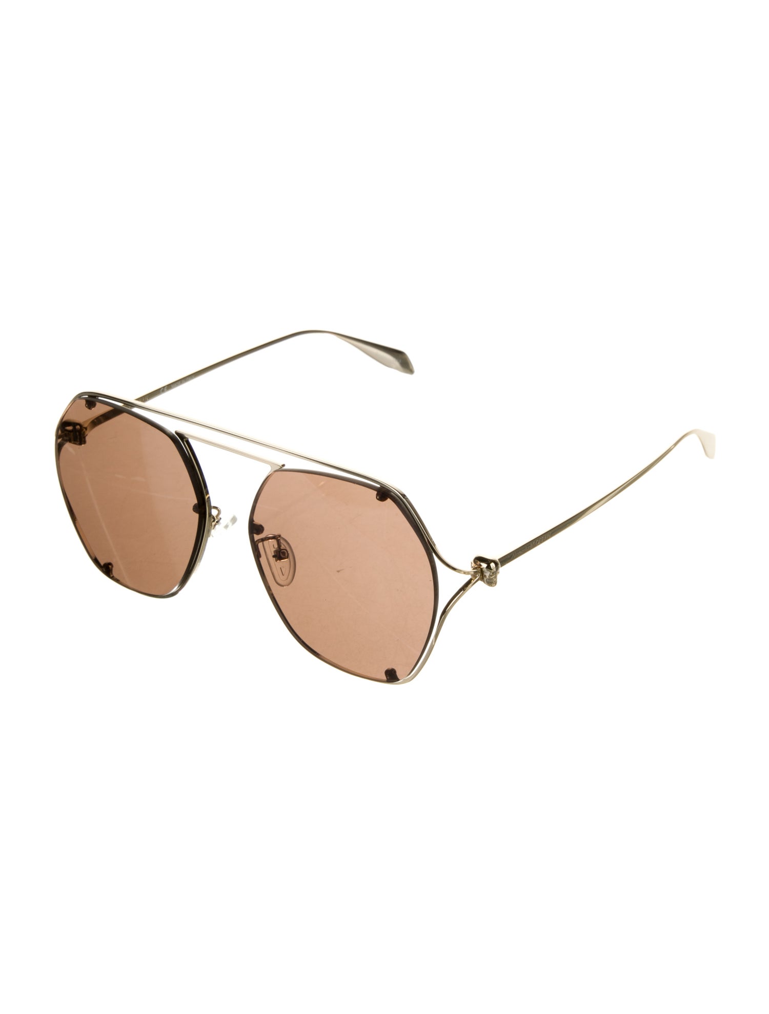 Alexander McQueen Aviator Tinted Sunglasses