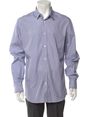 Alexander McQueen Dress Shirts Striped Long Sleeve Shirt XL
