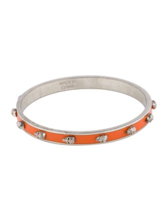 Alexander McQueen Enamel 3D Skull Bangle