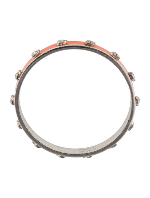 Alexander McQueen Enamel 3D Skull Bangle