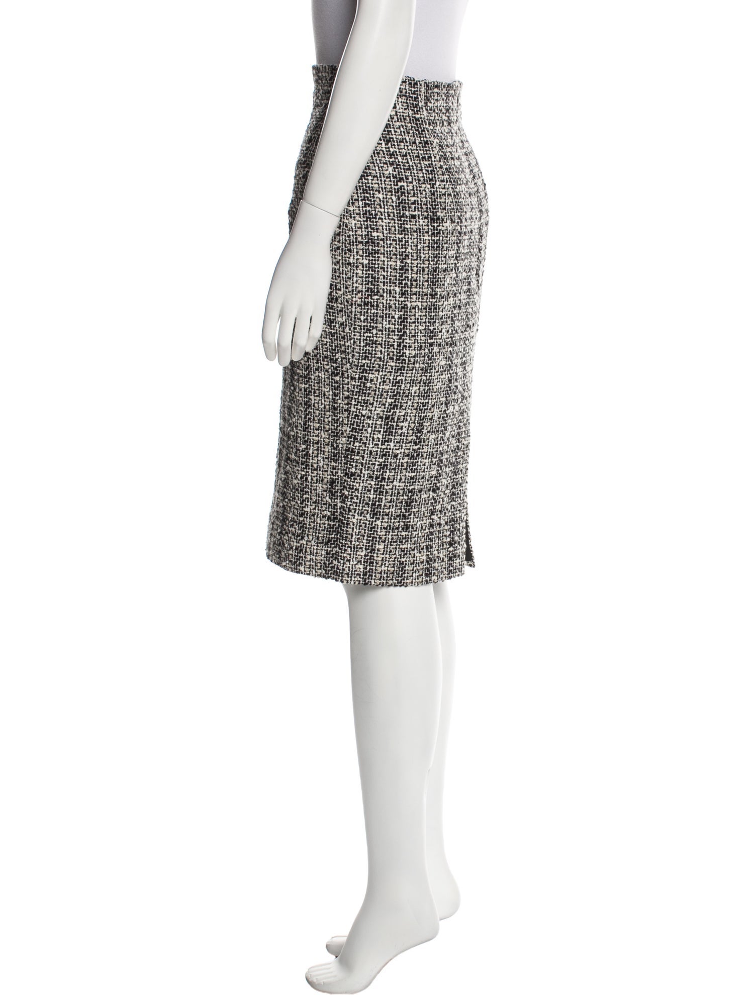 Alexander McQueen Tweed Pattern Knee-Length Skirt