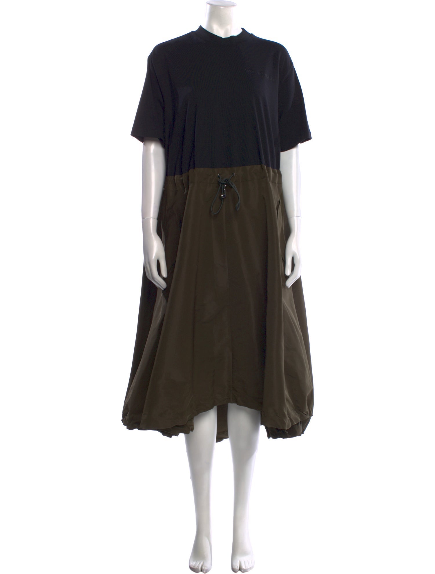Alexander McQueen Crew Neck Midi Length Dress