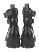 Alexander McQueen Leather Cutout Accent Combat Boots