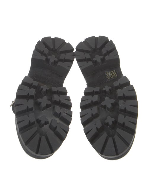 Alexander McQueen Leather Cutout Accent Combat Boots