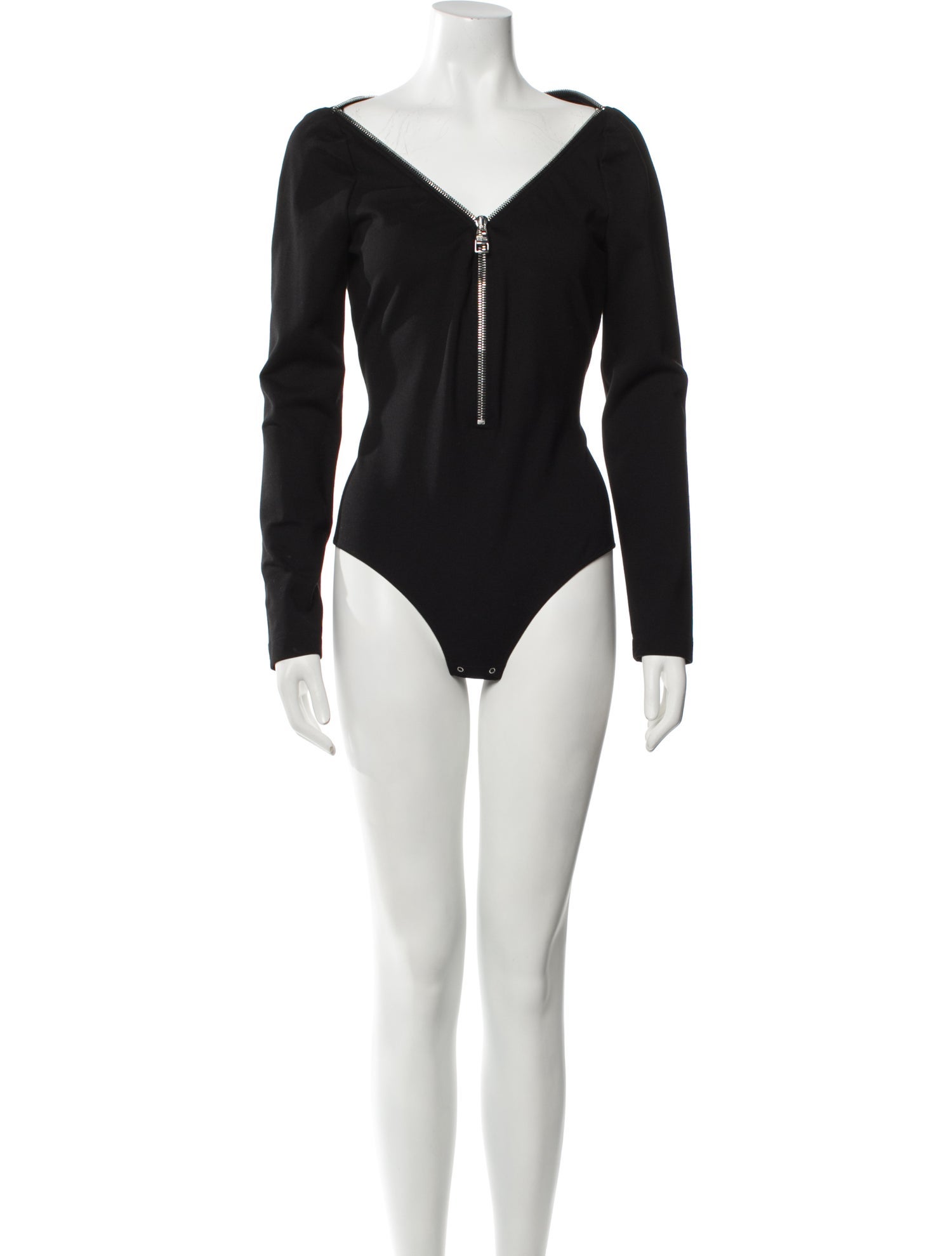 Alexander McQueen 2021 V-Neck Bodysuit