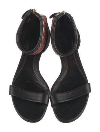 Alexander McQueen Leather Chain-Link Accents Sandals