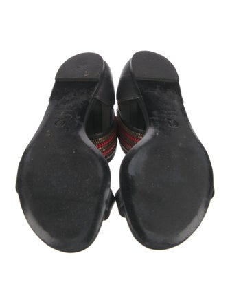 Alexander McQueen Leather Chain-Link Accents Sandals