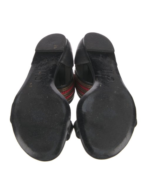 Alexander McQueen Leather Chain-Link Accents Sandals