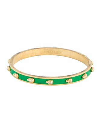 Alexander McQueen Enamel 3D Skull Bangle