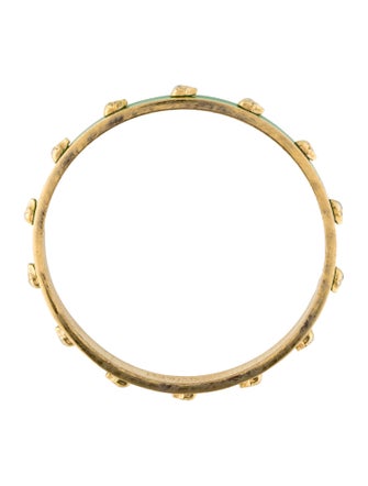 Alexander McQueen Enamel 3D Skull Bangle