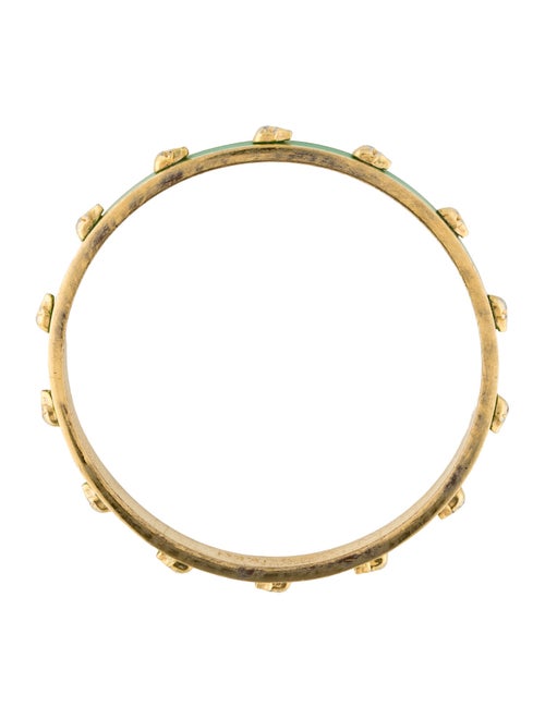 Alexander McQueen Enamel 3D Skull Bangle