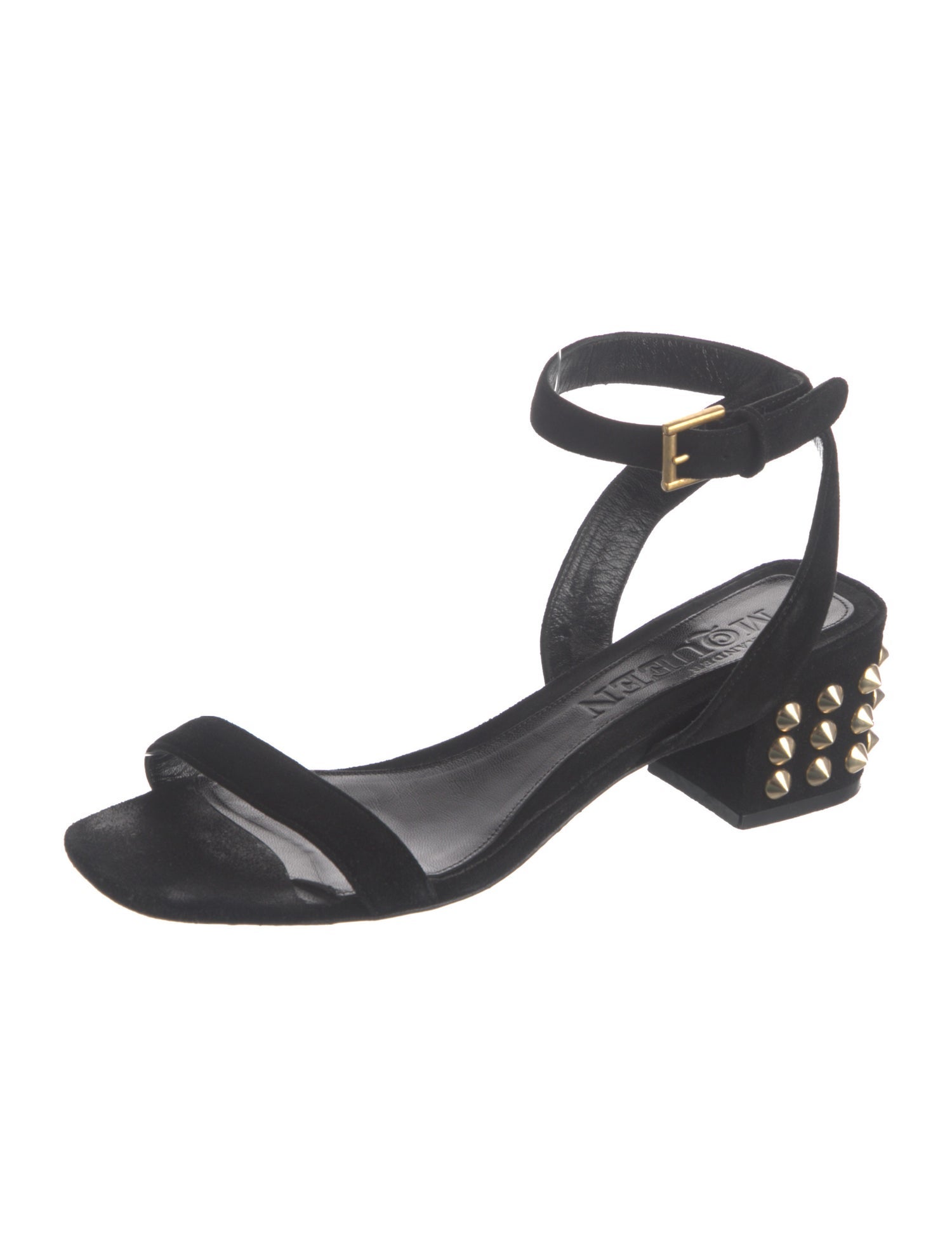 Alexander McQueen Suede Studded Accents Sandals