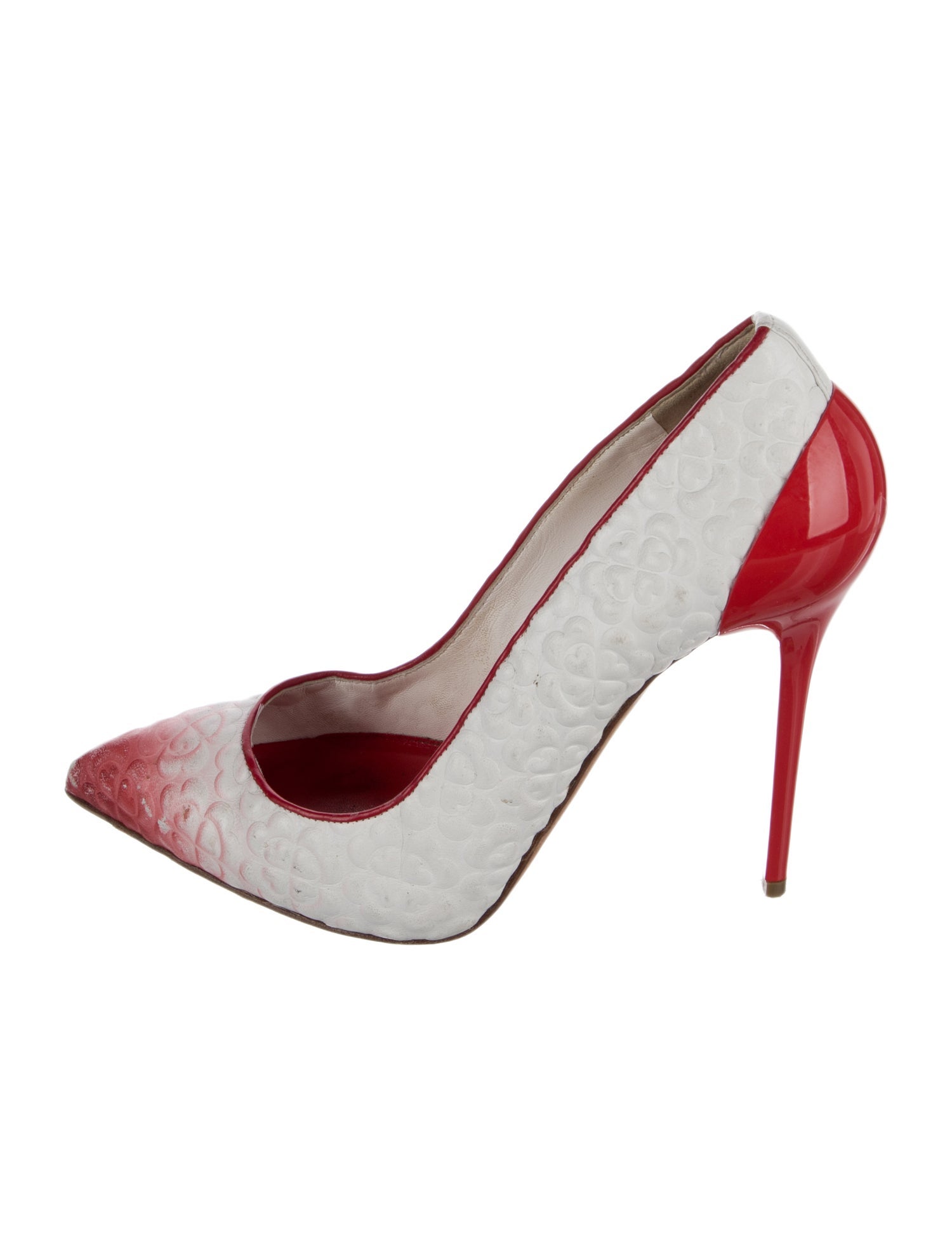 Alexander McQueen Leather Colorblock Pattern Pumps