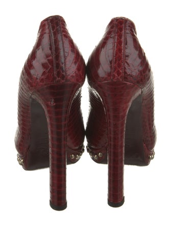 Alexander McQueen Skull Snakeskin Pumps