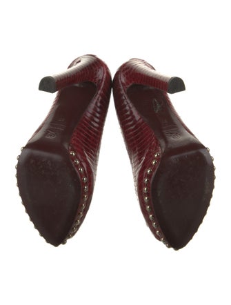 Alexander McQueen Skull Snakeskin Pumps