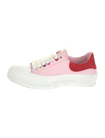 Alexander McQueen Canvas Colorblock Pattern Sneakers
