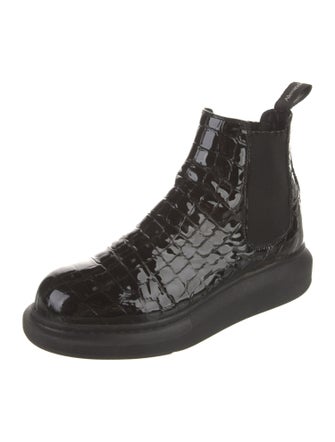 Alexander McQueen Patent Leather Chelsea Boots