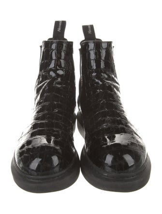 Alexander McQueen Patent Leather Chelsea Boots