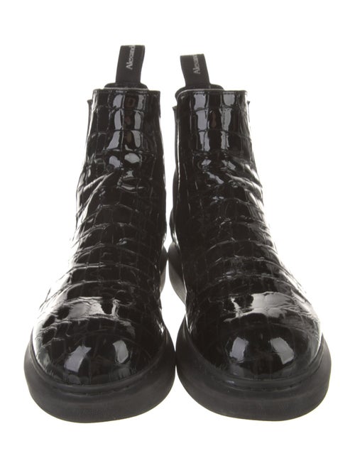 Alexander McQueen Patent Leather Chelsea Boots