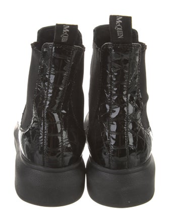 Alexander McQueen Patent Leather Chelsea Boots
