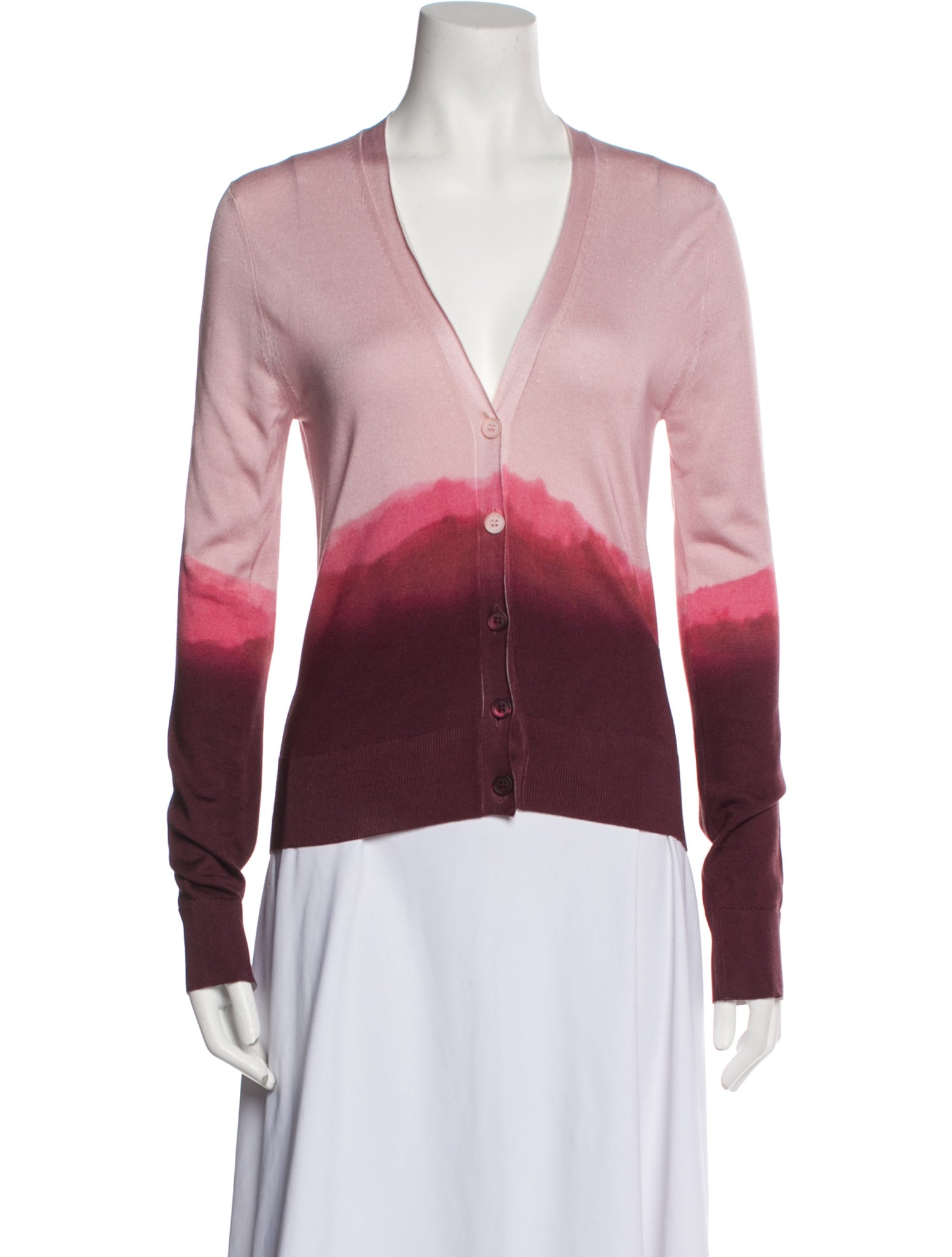 Alexander McQueen Silk Tie-Dye Print Sweater