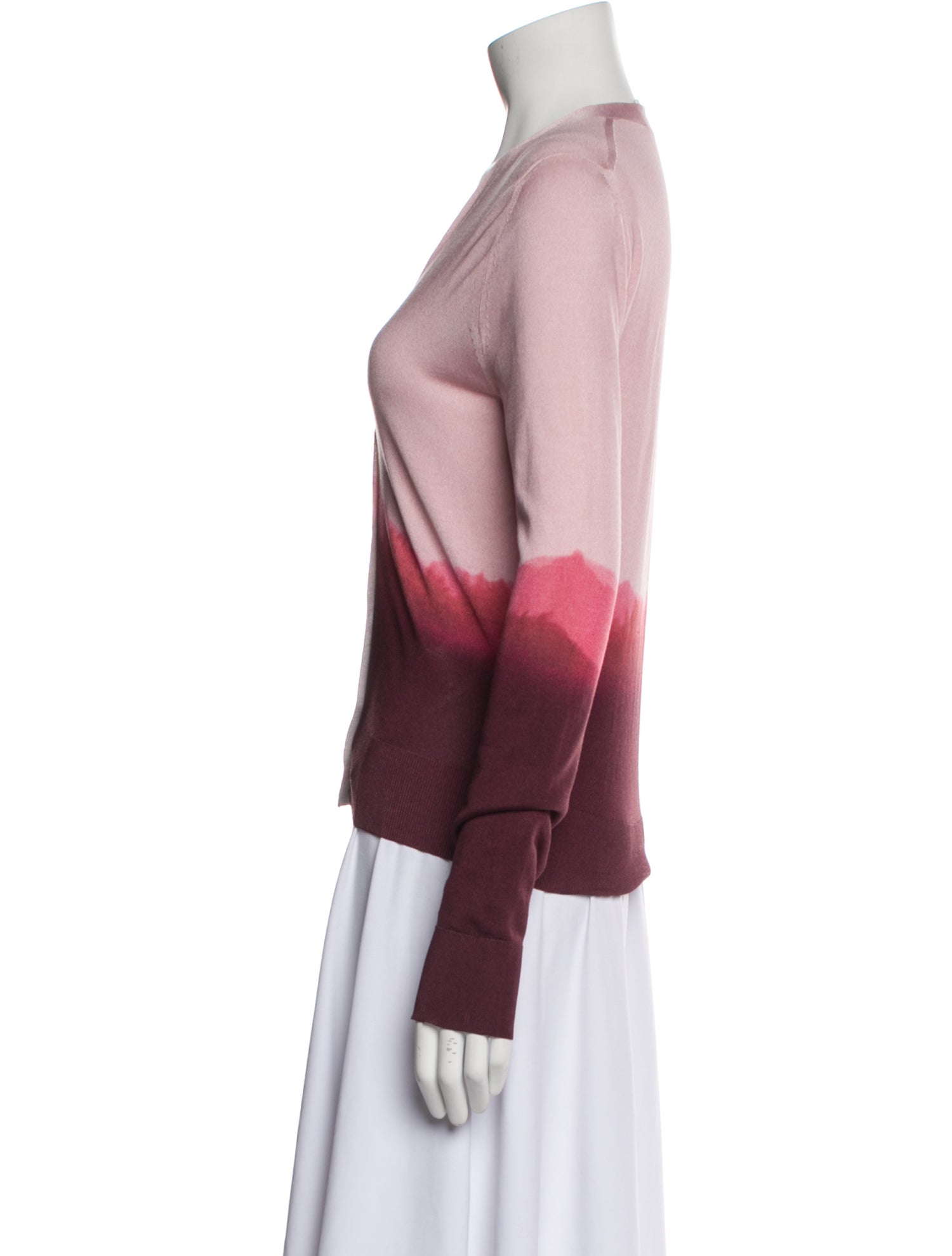 Alexander McQueen Silk Tie-Dye Print Sweater