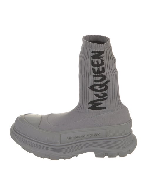 Alexander McQueen Graphic Print Sock Boots