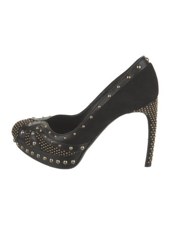 Alexander McQueen Suede Studded Accents Pumps