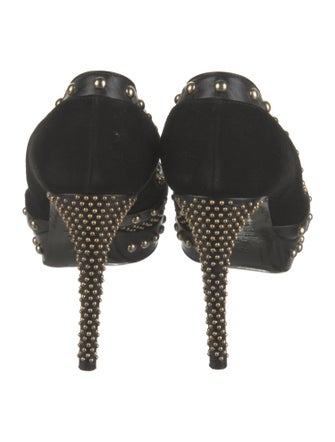 Alexander McQueen Suede Studded Accents Pumps