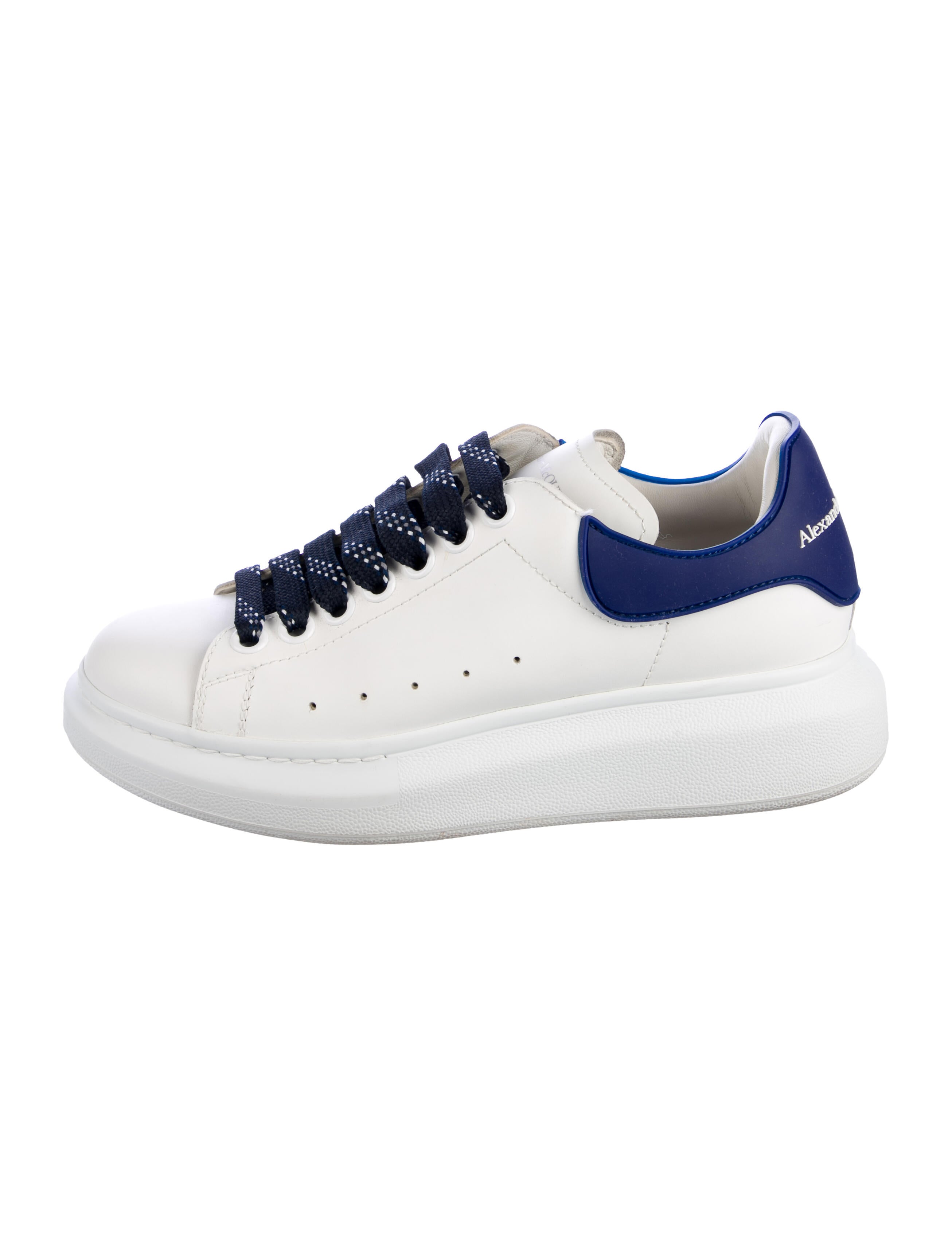 Alexander McQueen Leather Colorblock Pattern Sneakers