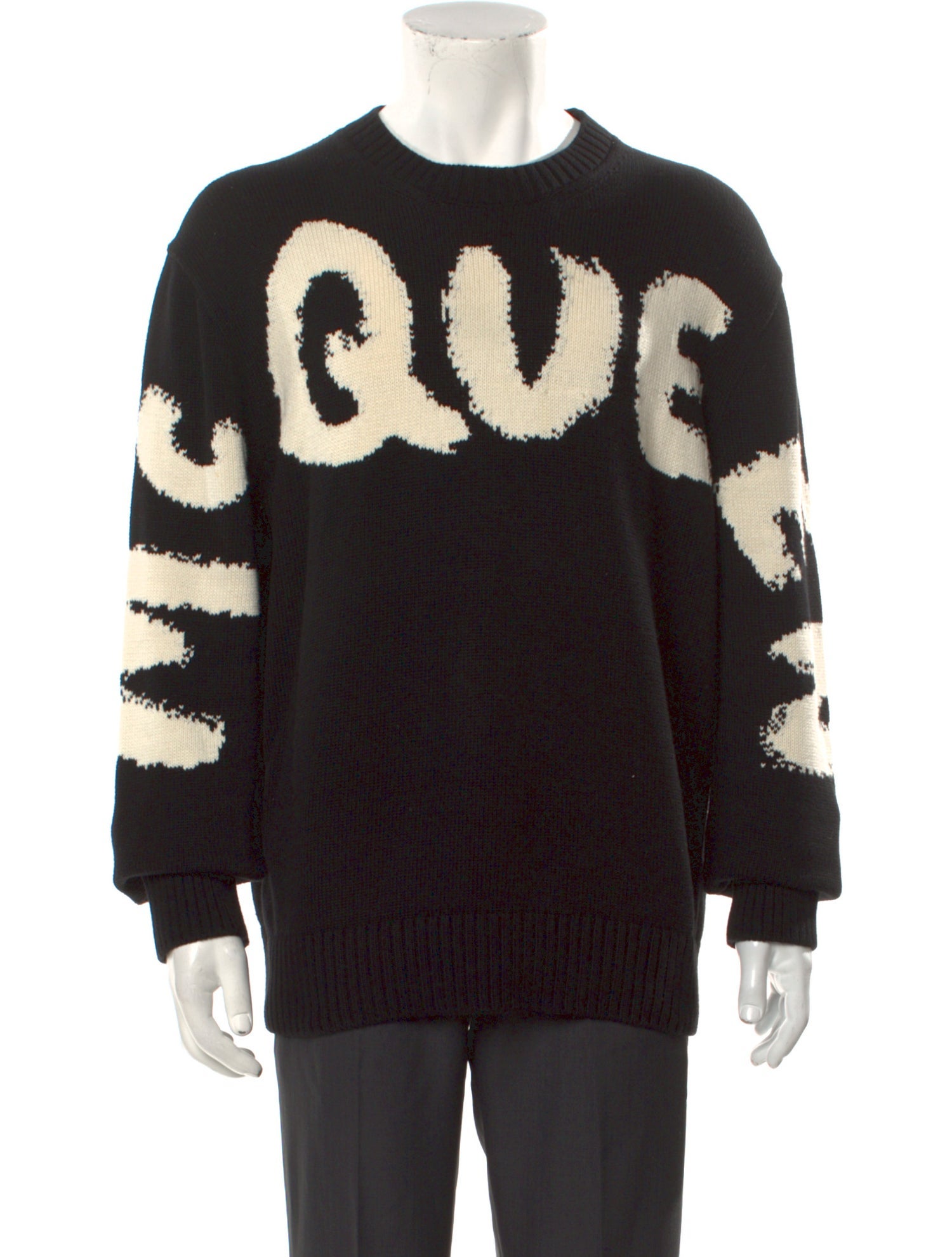 Alexander McQueen Printed Crew Neck Pullover