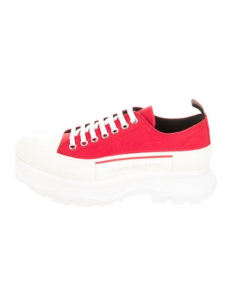 Alexander McQueen Canvas Colorblock Pattern Sneakers