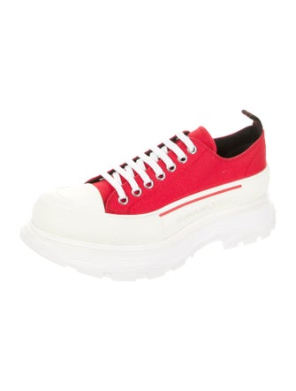 Alexander McQueen Canvas Colorblock Pattern Sneakers