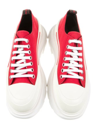 Alexander McQueen Canvas Colorblock Pattern Sneakers