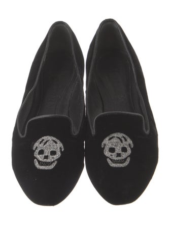 Alexander McQueen Skull Suede Loafers