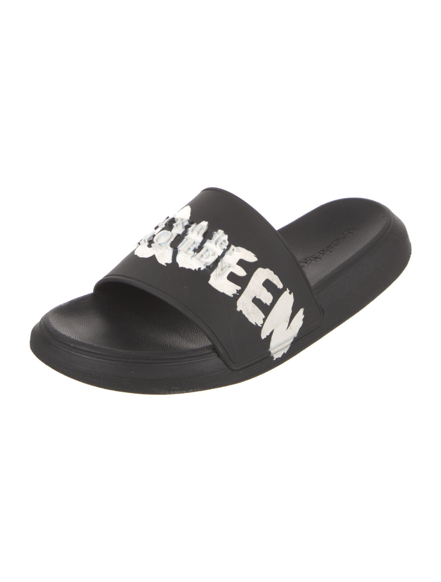 Alexander McQueen Rubber Graphic Print Slides