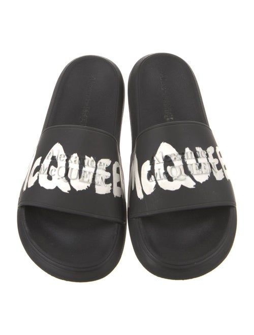 Alexander McQueen Rubber Graphic Print Slides