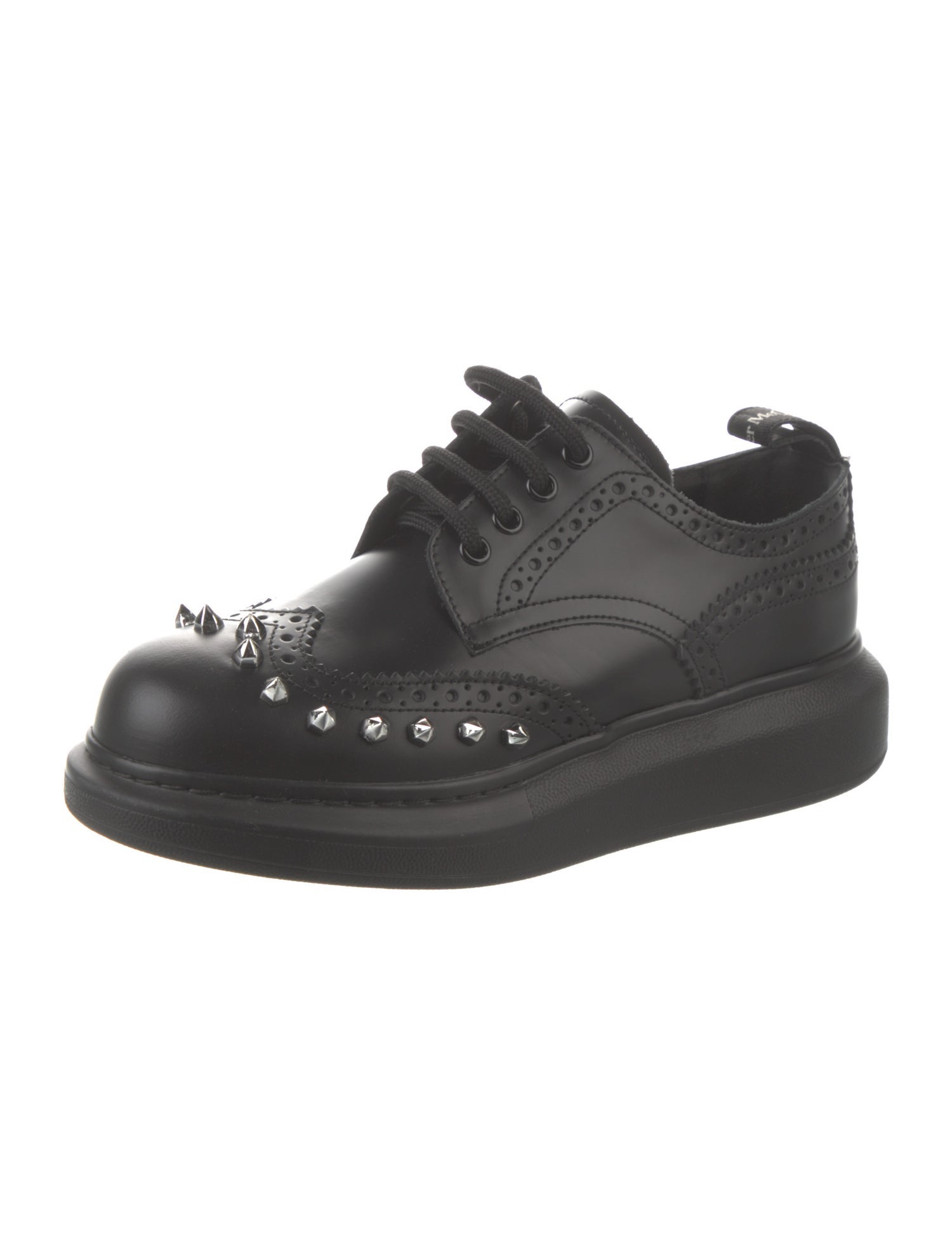 Alexander McQueen Leather Studded Accents Brogues