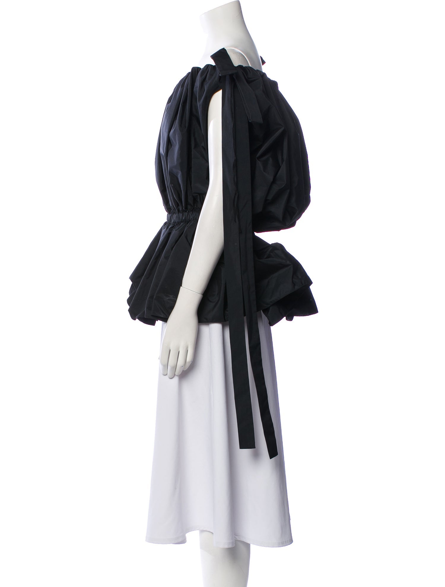 Alexander McQueen Off-The-Shoulder Short Sleeve Tunic