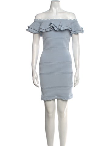 Alexander McQueen Dresses Off-The-Shoulder Mini Dress S