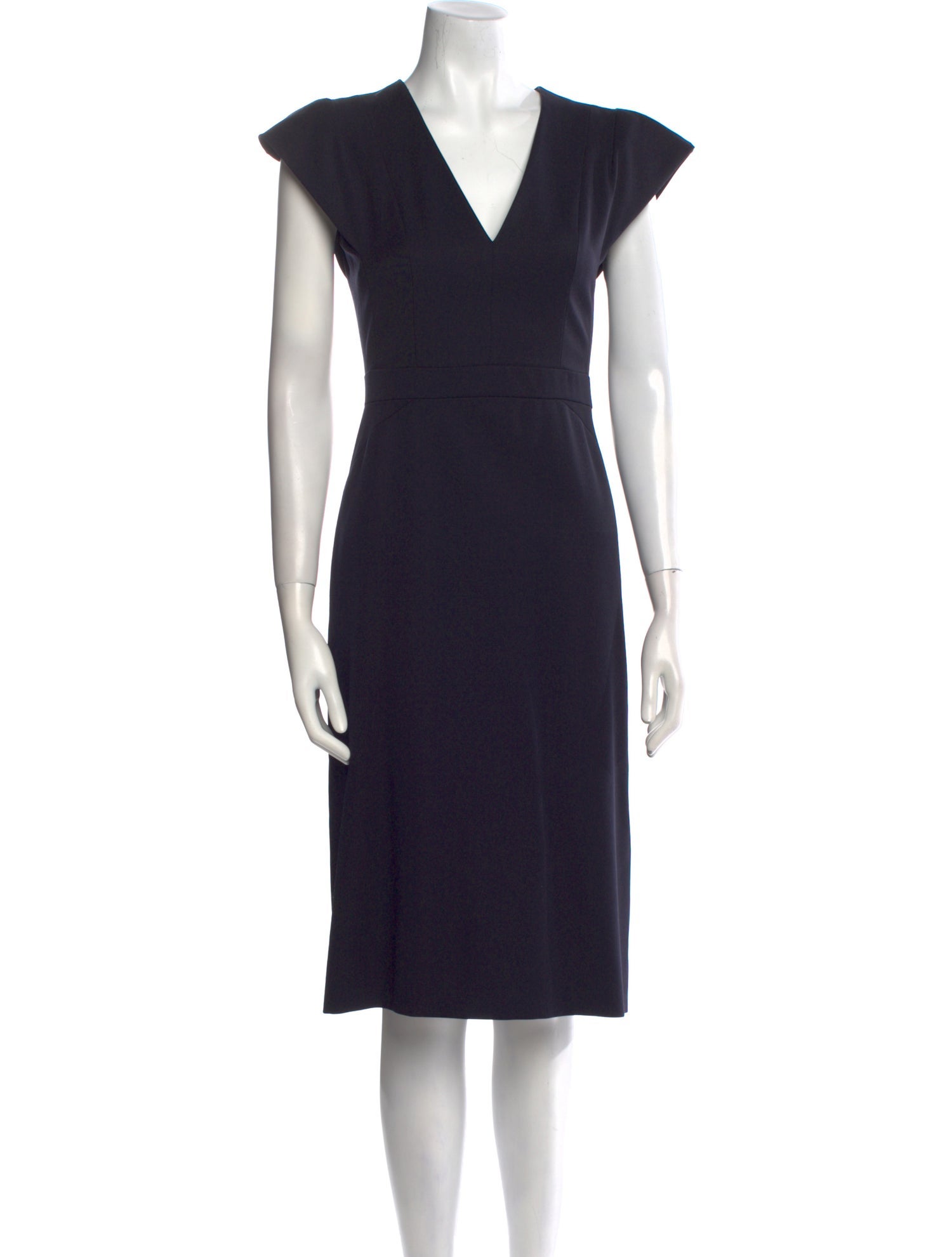 Alexander McQueen Virgin Wool Midi Length Dress