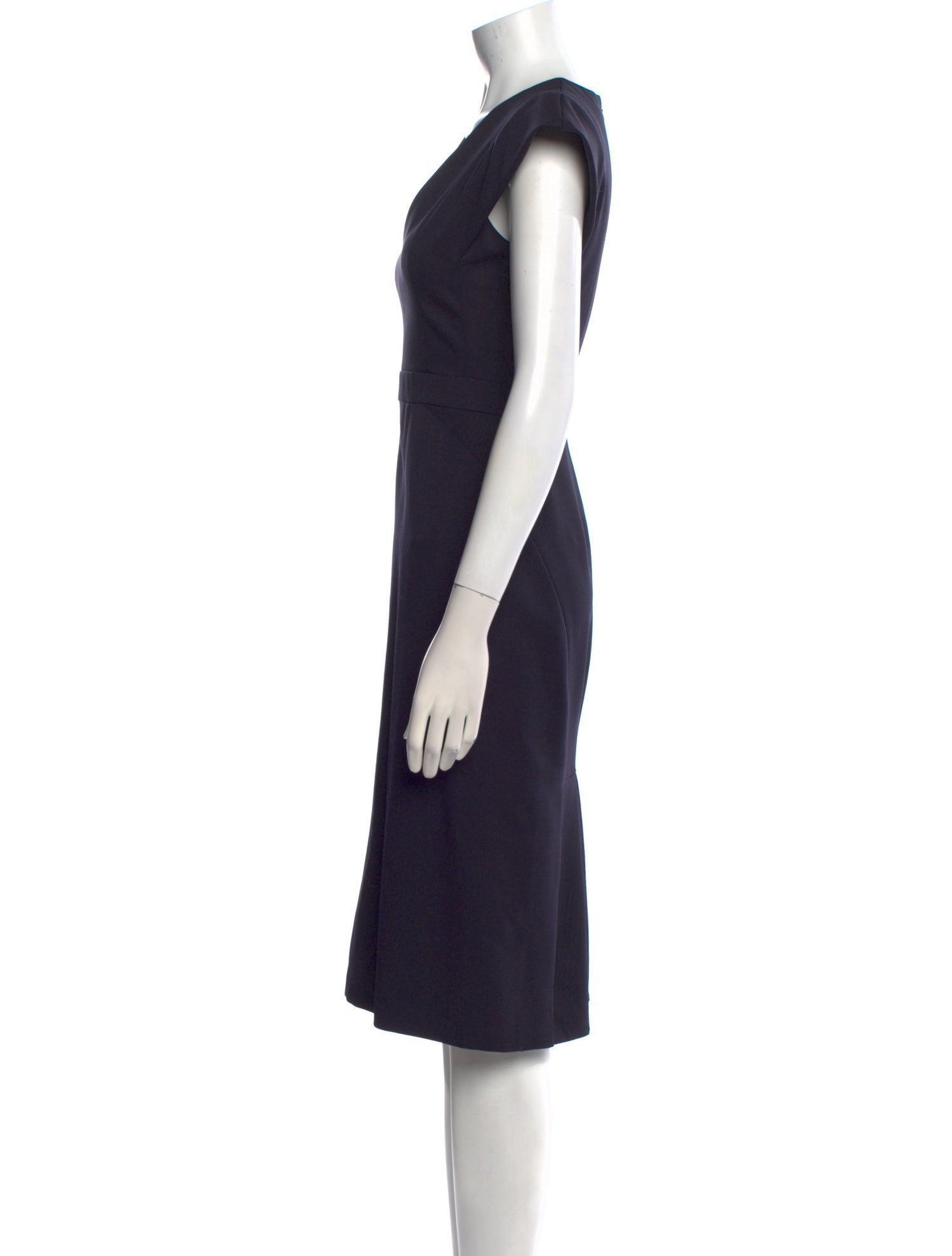 Alexander McQueen Virgin Wool Midi Length Dress
