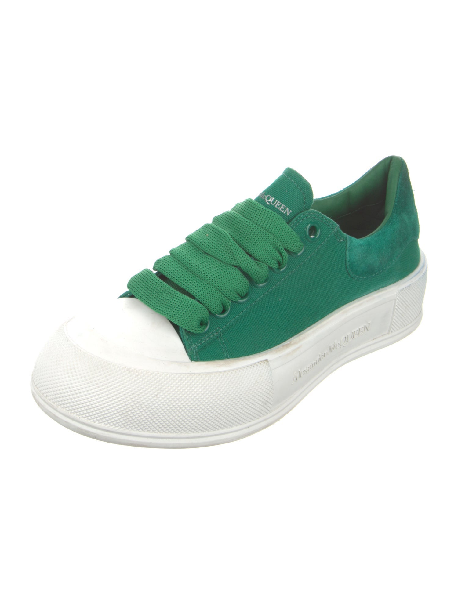 Alexander McQueen Canvas Colorblock Pattern Sneakers