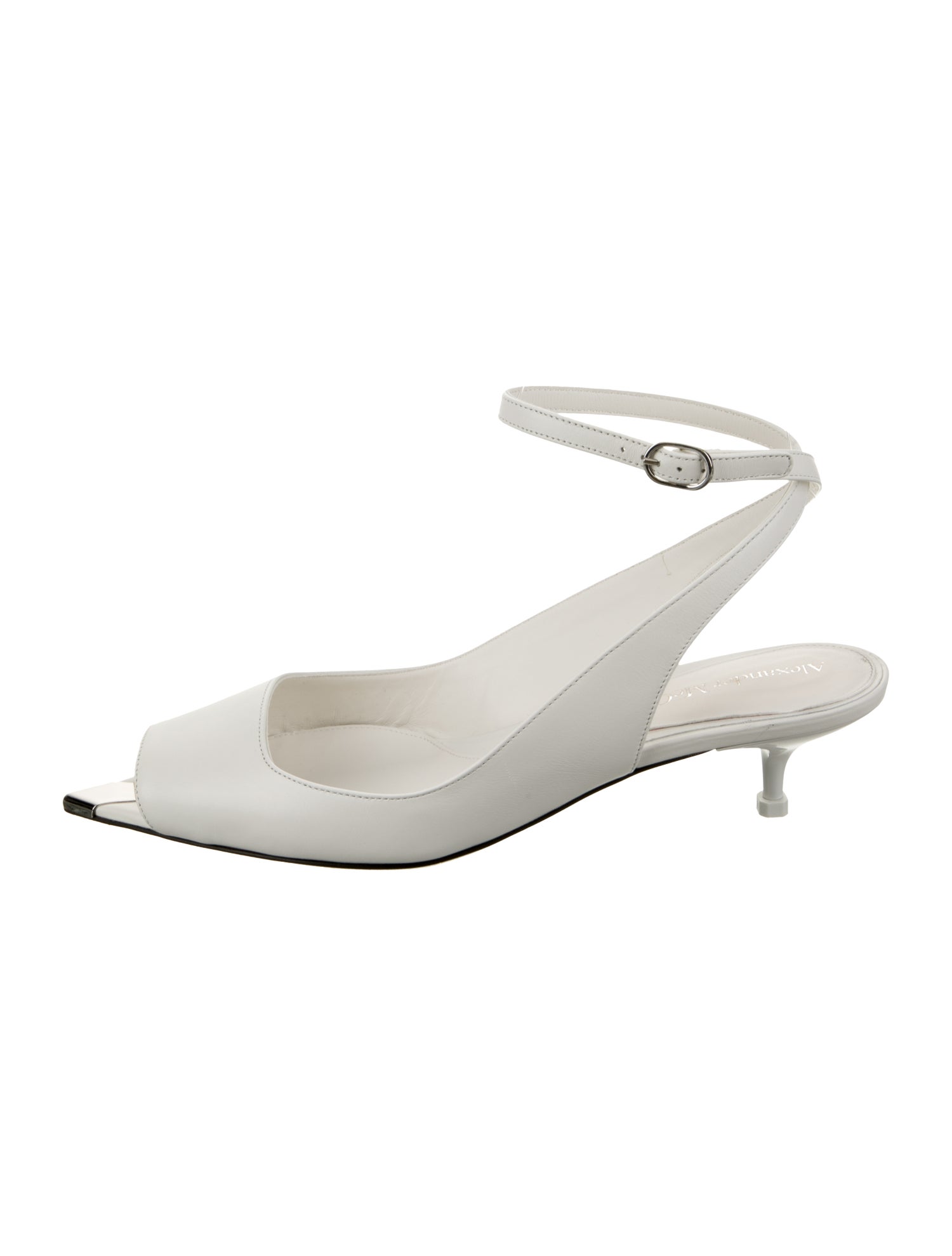 Alexander McQueen Leather Slingback Sandals