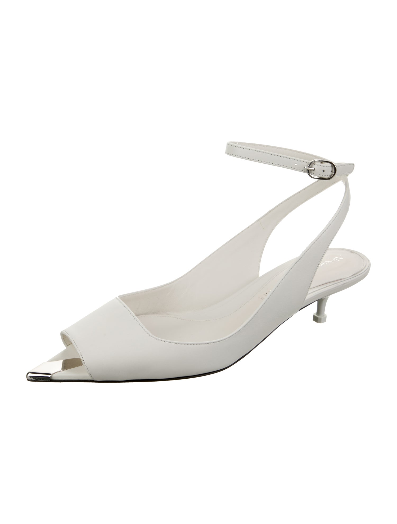 Alexander McQueen Leather Slingback Sandals