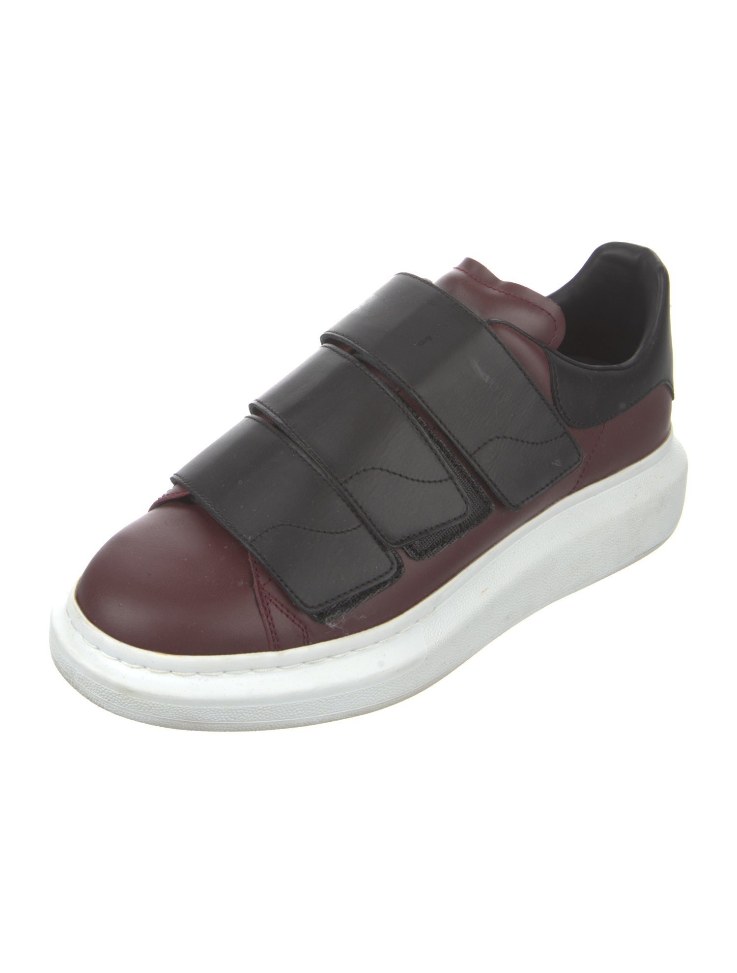 Alexander McQueen Leather Colorblock Pattern Sneakers
