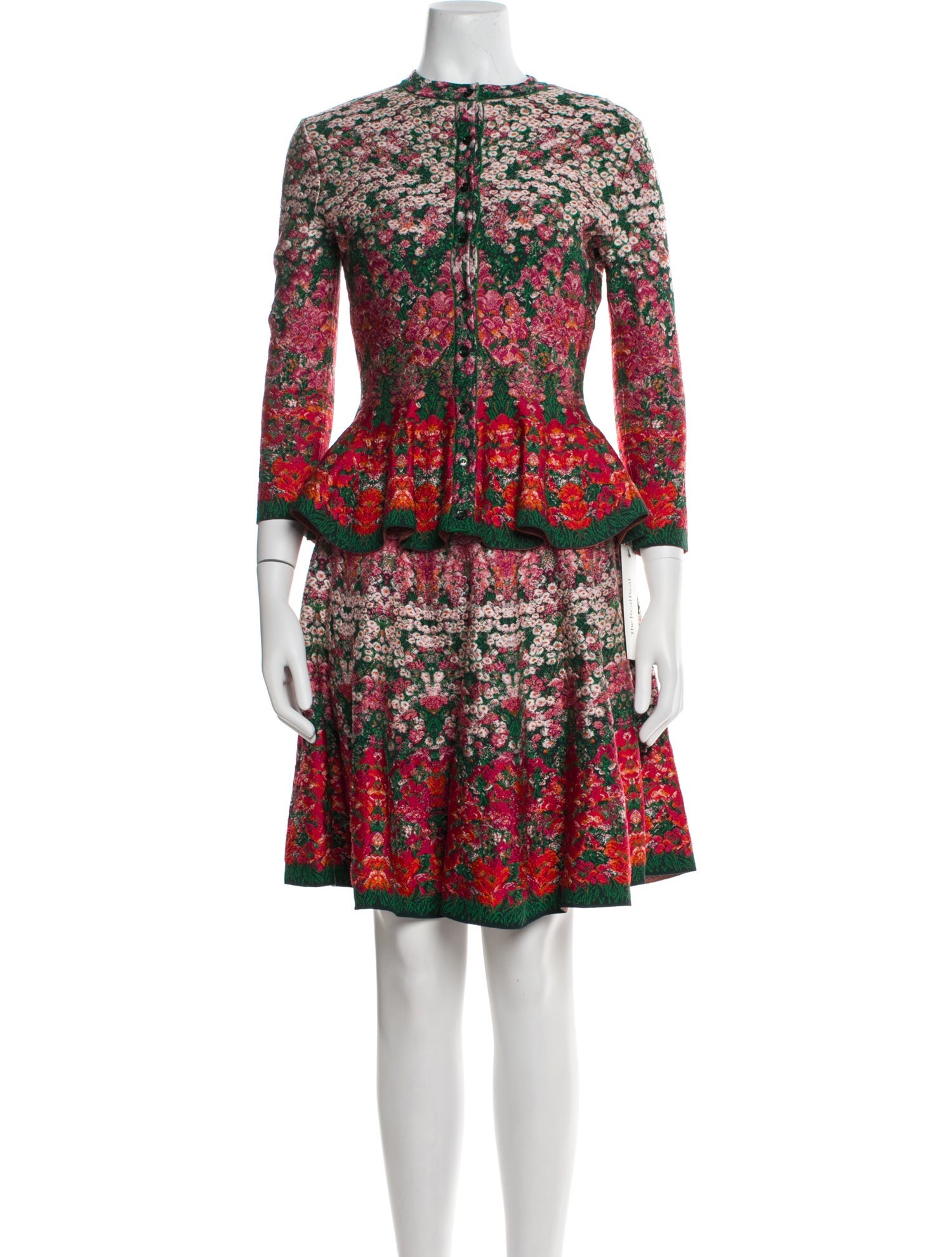 Alexander McQueen Silk Printed Skirt Set
