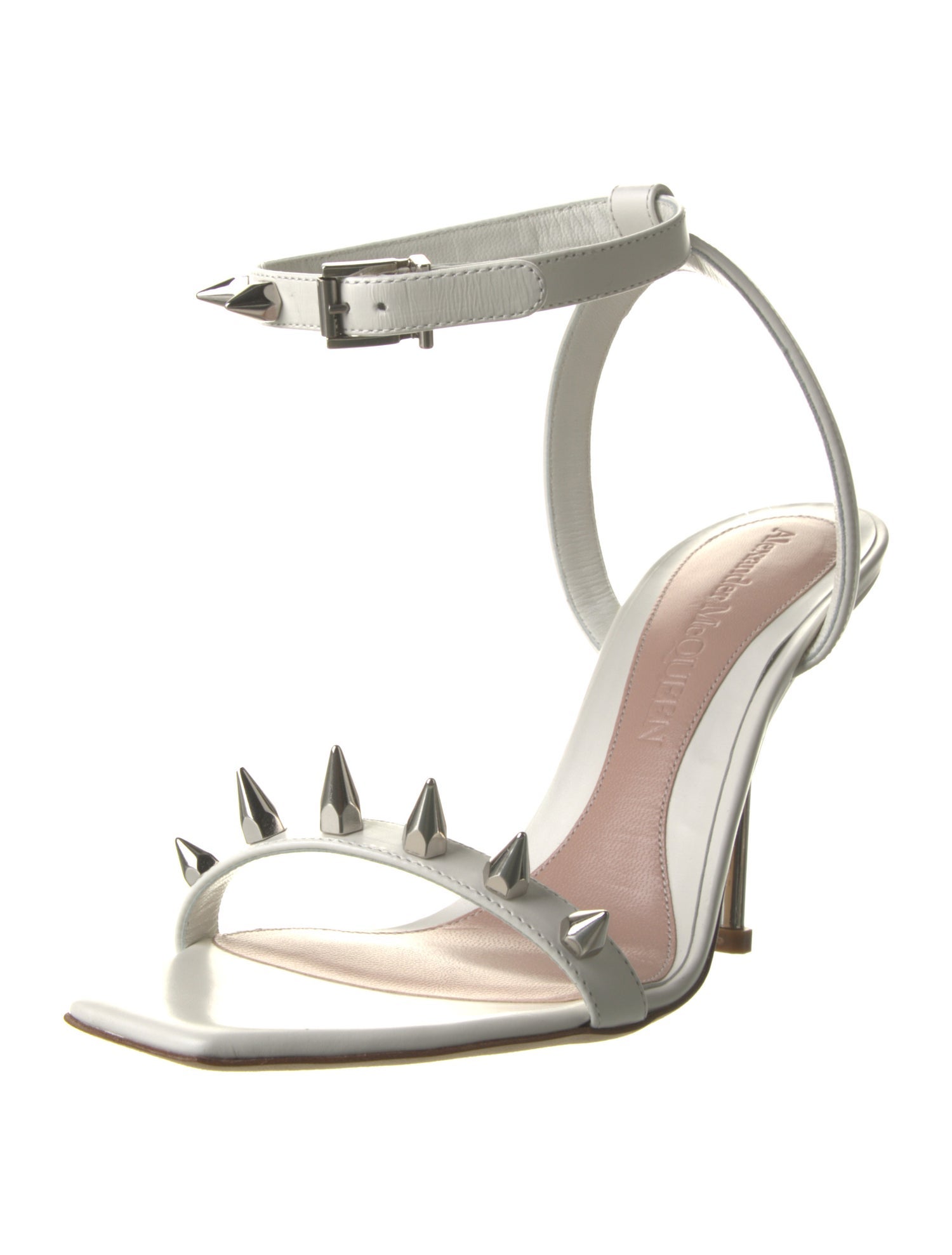 Alexander McQueen Leather Studded Accents Sandals